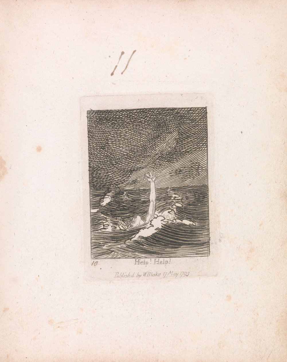 Para Niños. Las Puertas del Paraíso, Placa 12, ¡Ayuda! ¡Ayuda! de William Blake