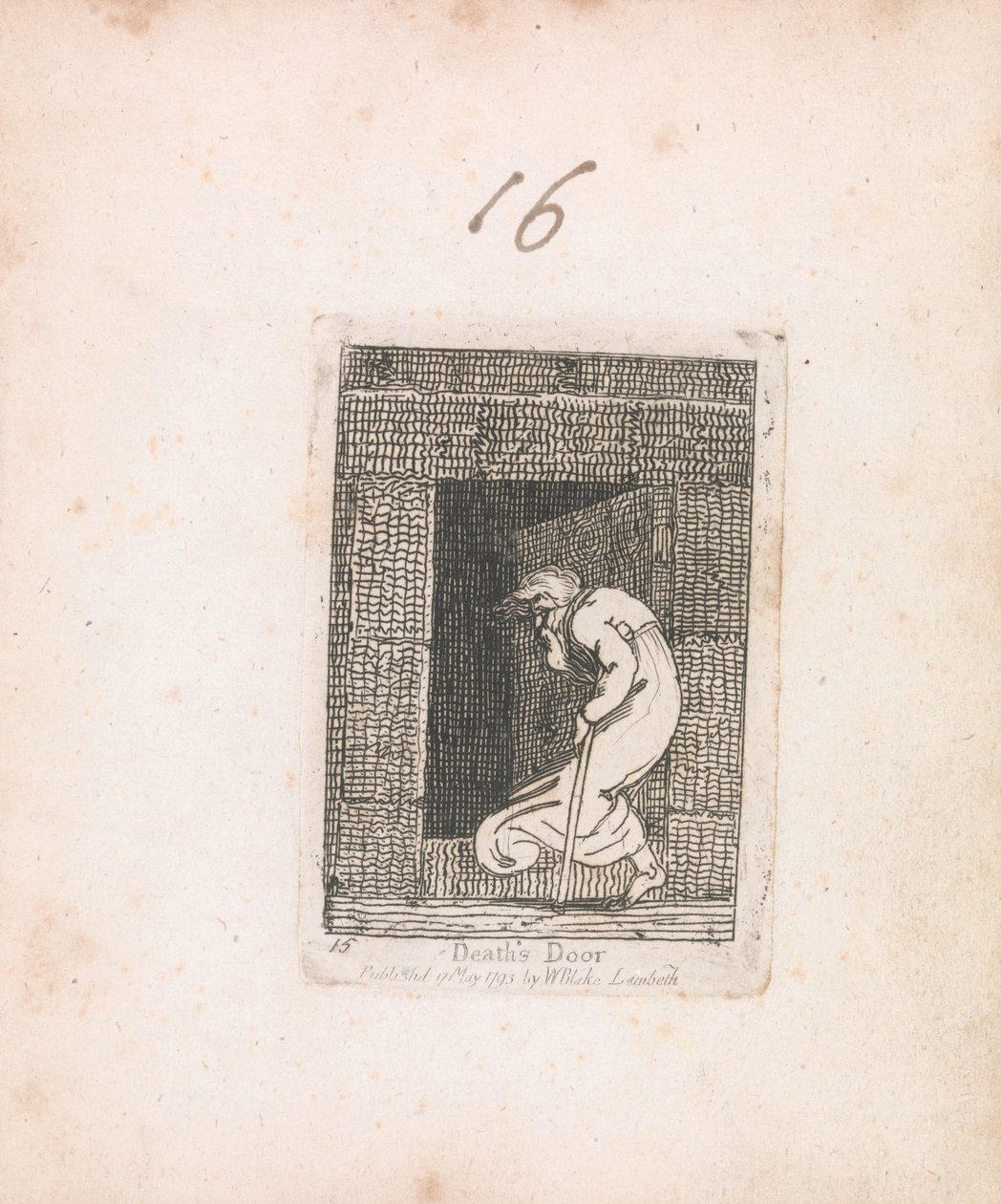 Para Niños. Las Puertas del Paraíso, Placa 17, La Puerta de la Muerte de William Blake