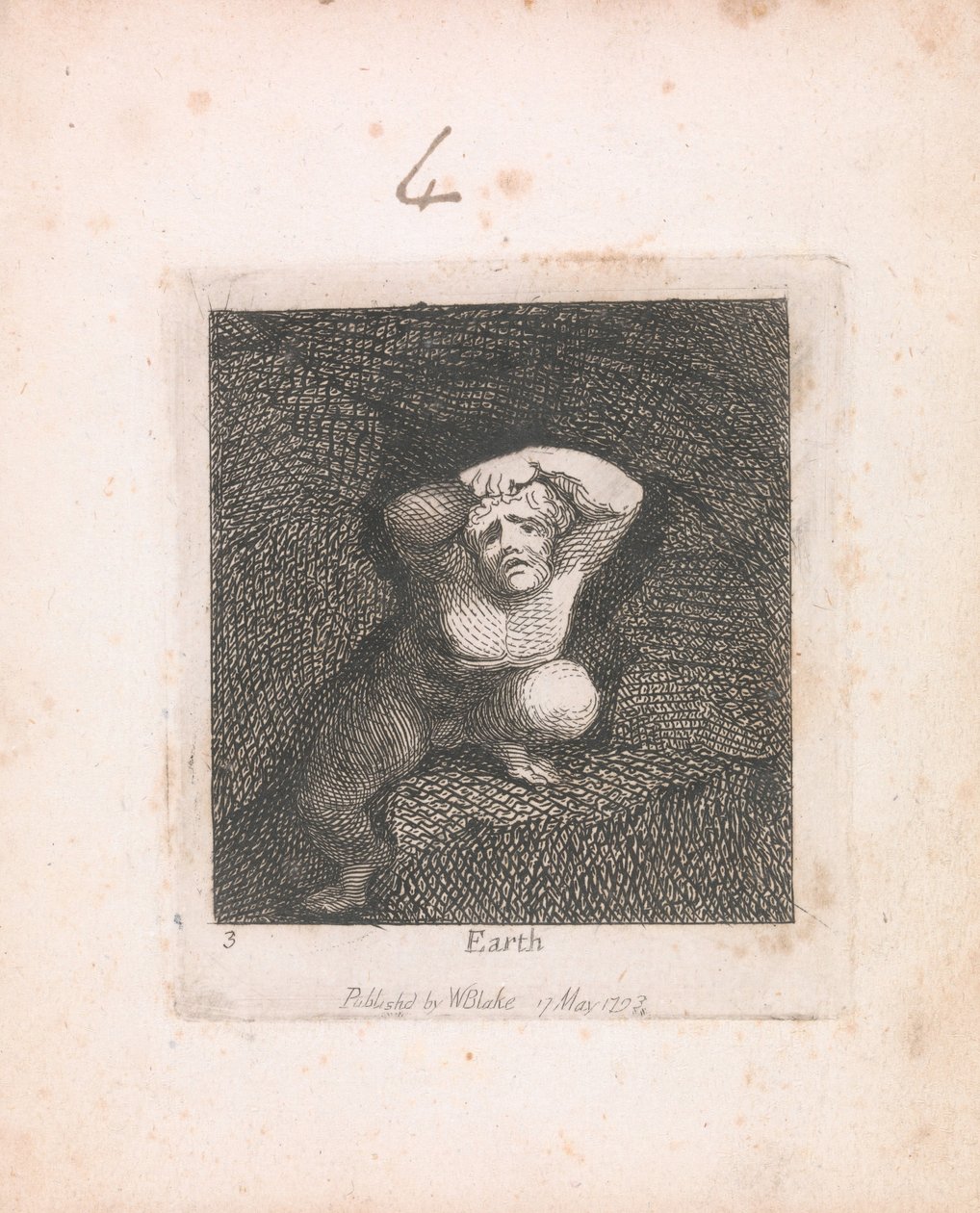 Para Niños. Las Puertas del Paraíso, Placa 5, Tierra de William Blake