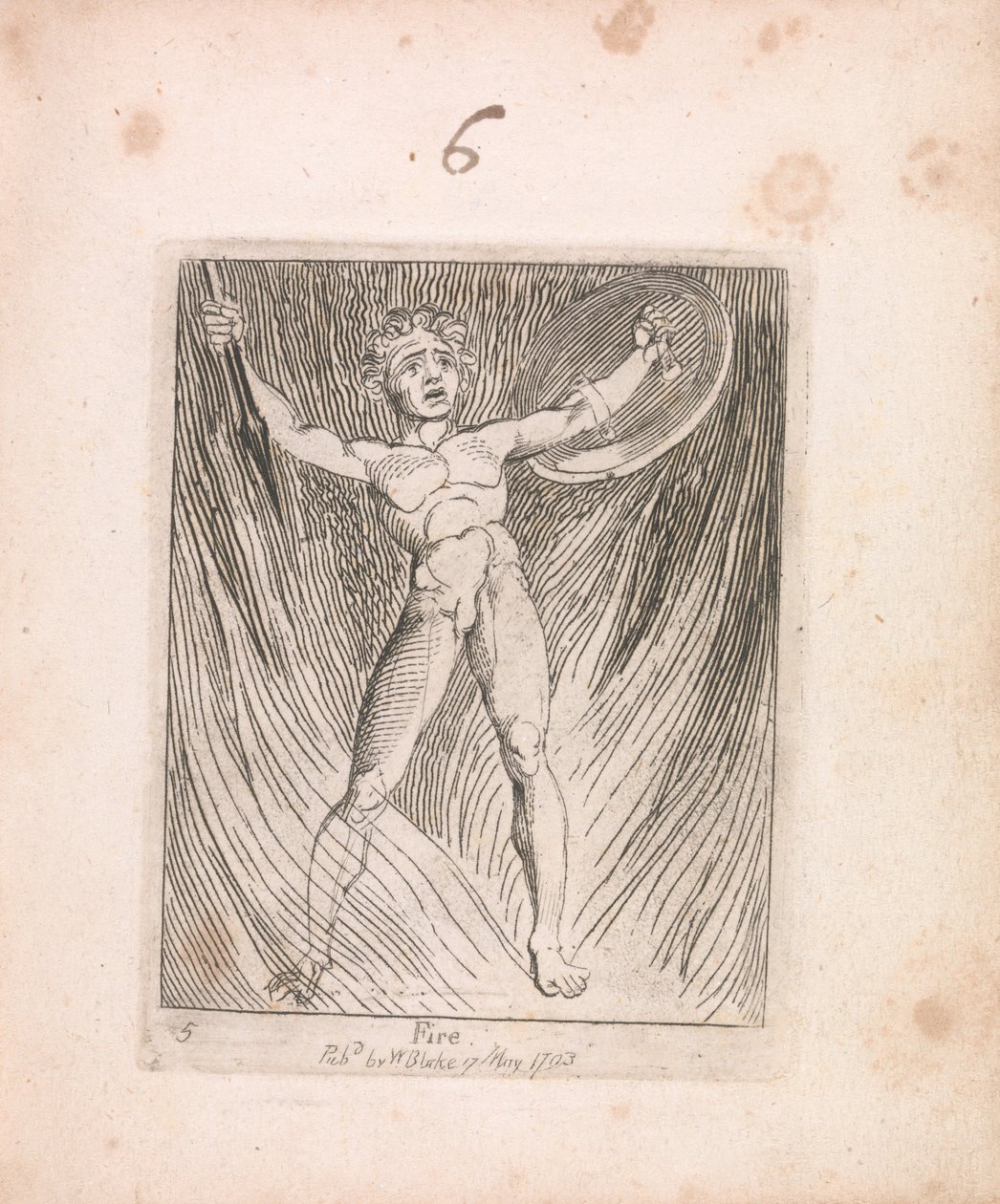 Para Niños. Las Puertas del Paraíso, Placa 7, Fuego de William Blake
