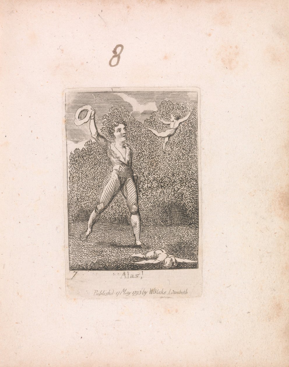 Para Niños. Las Puertas del Paraíso, Placa 9, ¡Ay! de William Blake