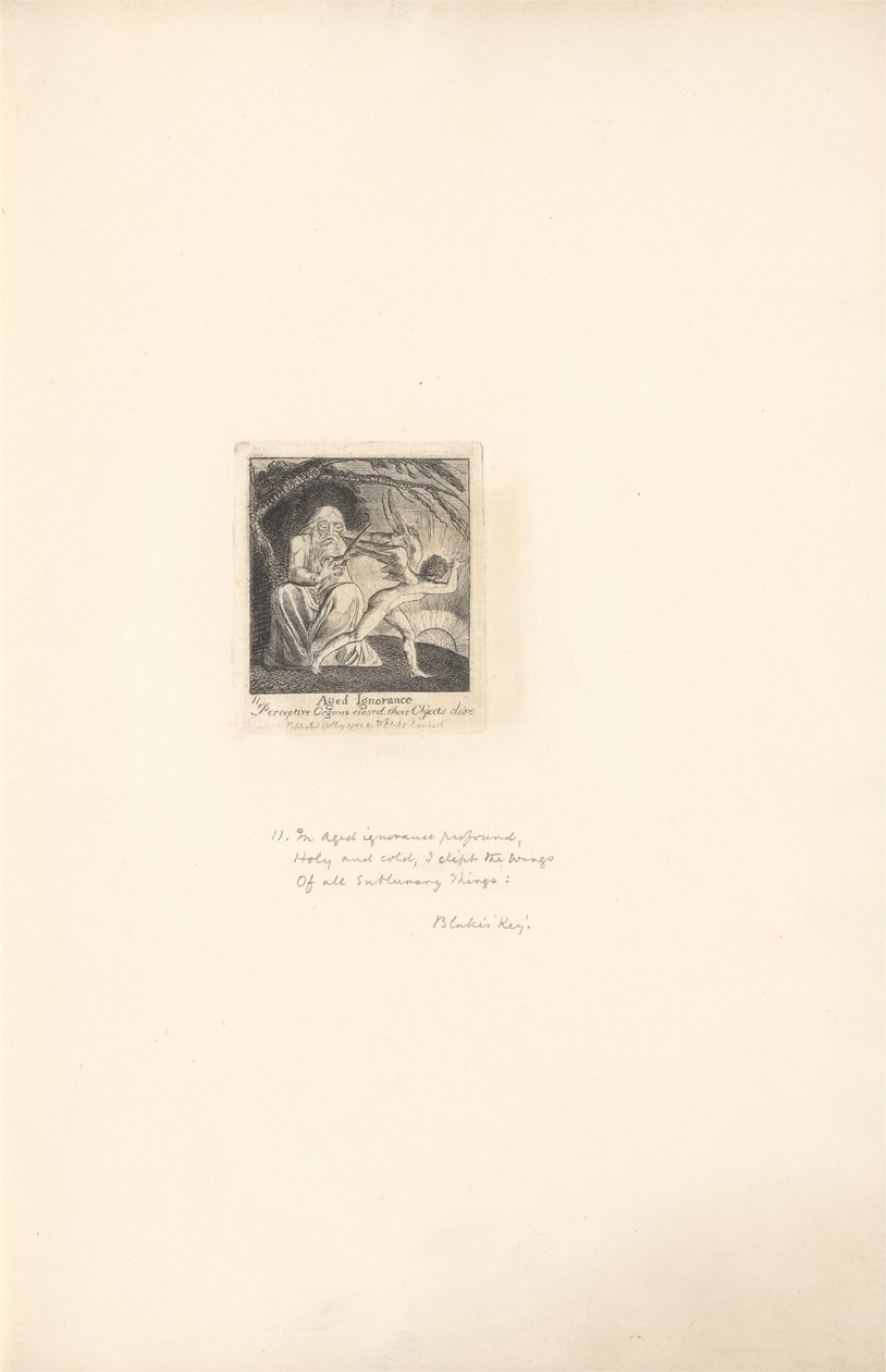 Para los Sexos- Las Puertas del Paraíso, Placa 13, Ignorancia Envejecida de William Blake