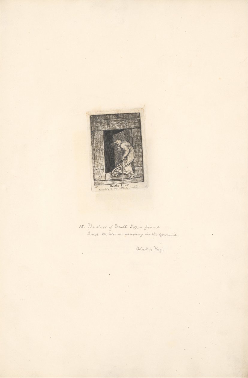 Para los Sexos- Las Puertas del Paraíso, Placa 17, La Puerta de la Muerte de William Blake