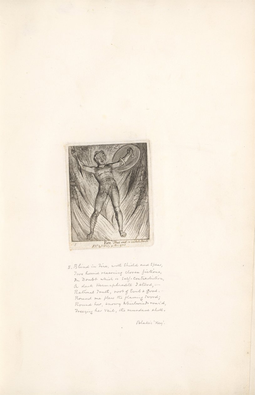 Para los Sexos- Las Puertas del Paraíso, Placa 7, Fuego de William Blake