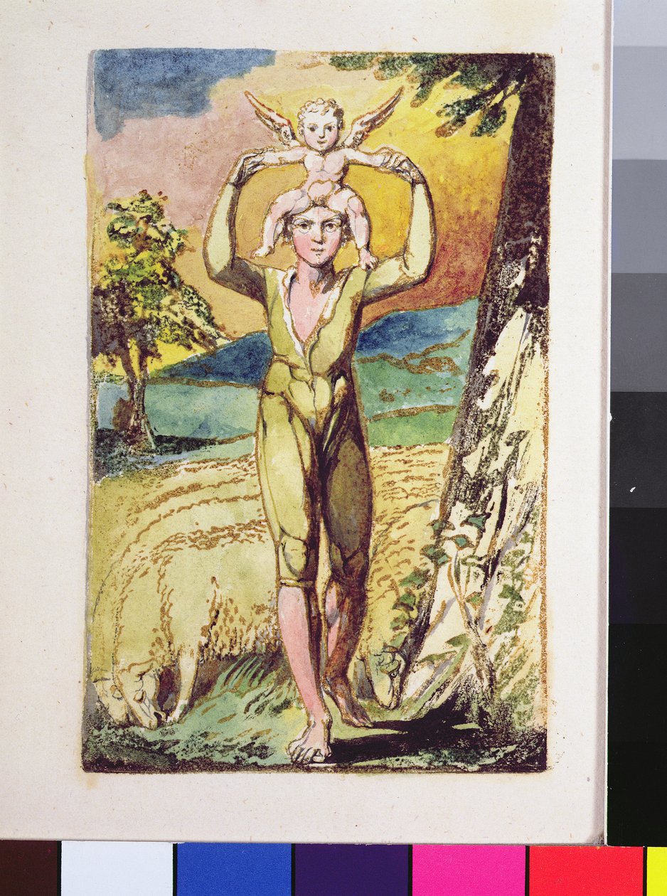 Portada, de Canciones de Inocencia de William Blake