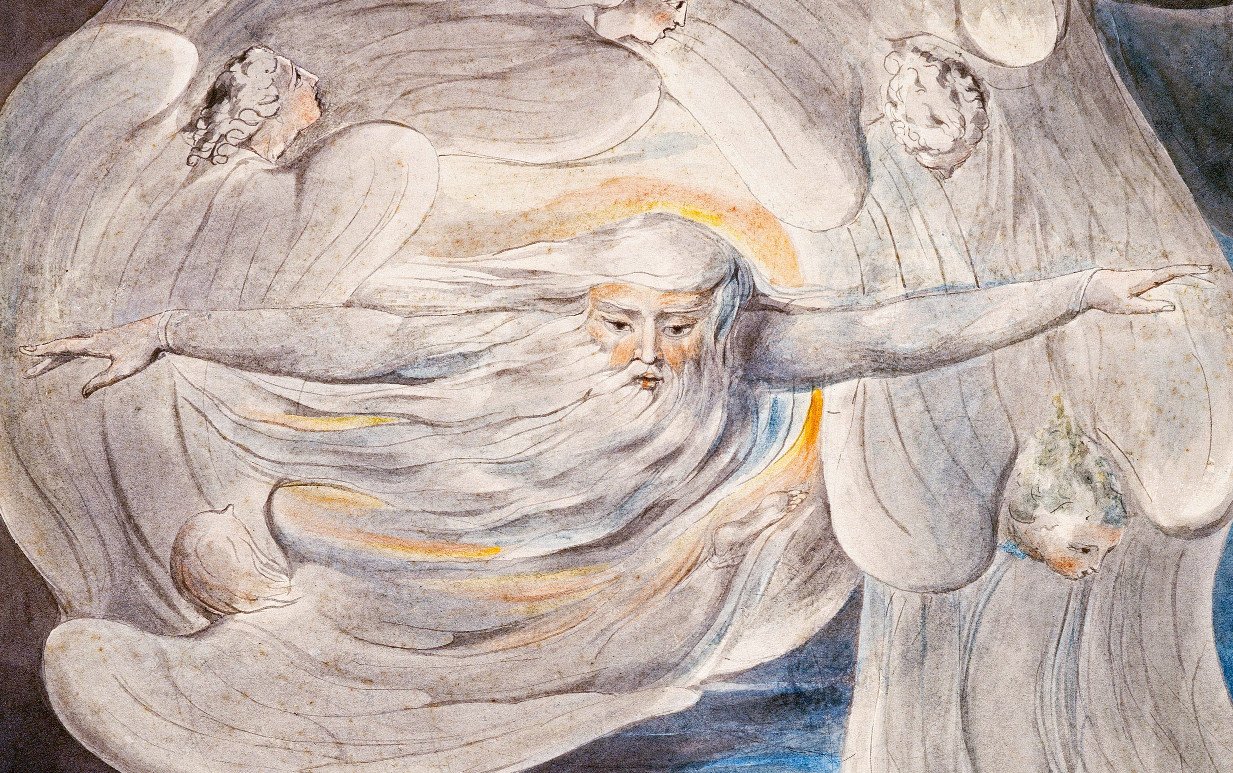 Dios responde a Job desde el torbellino | William Blake