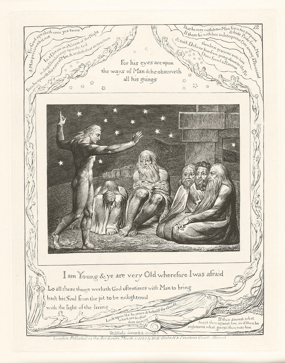 Soy joven y ustedes son muy viejos, por lo tanto tenía miedo, 1825 de William Blake