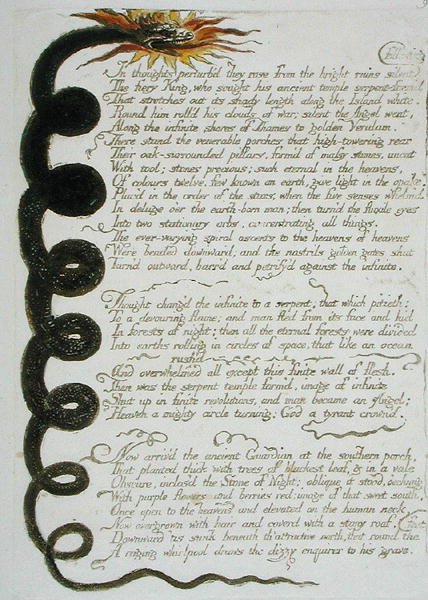 En pensamientos perturbados..., placa 11 de Europa. Una Profecía, 1794 de William Blake