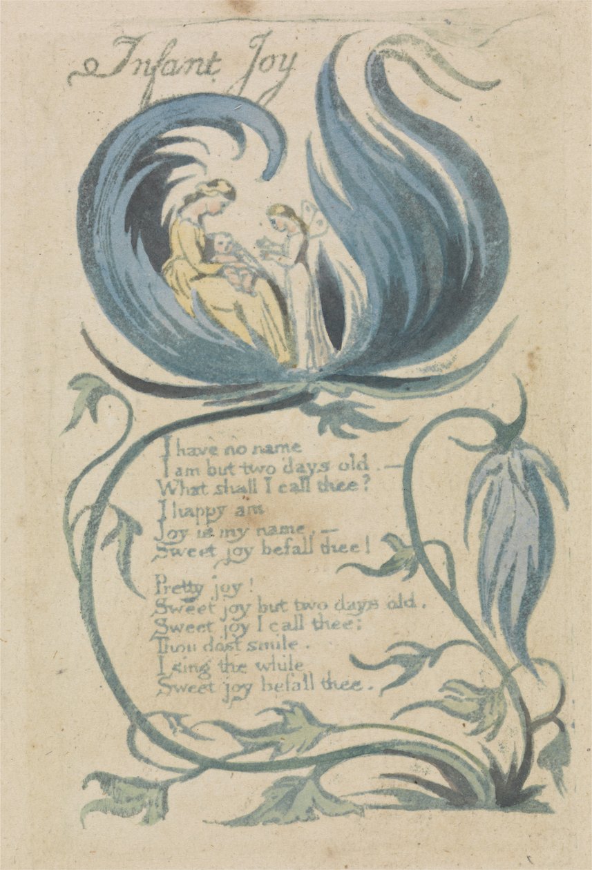 Alegría infantil, placa 27 de Canciones de inocencia, 1789 de William Blake