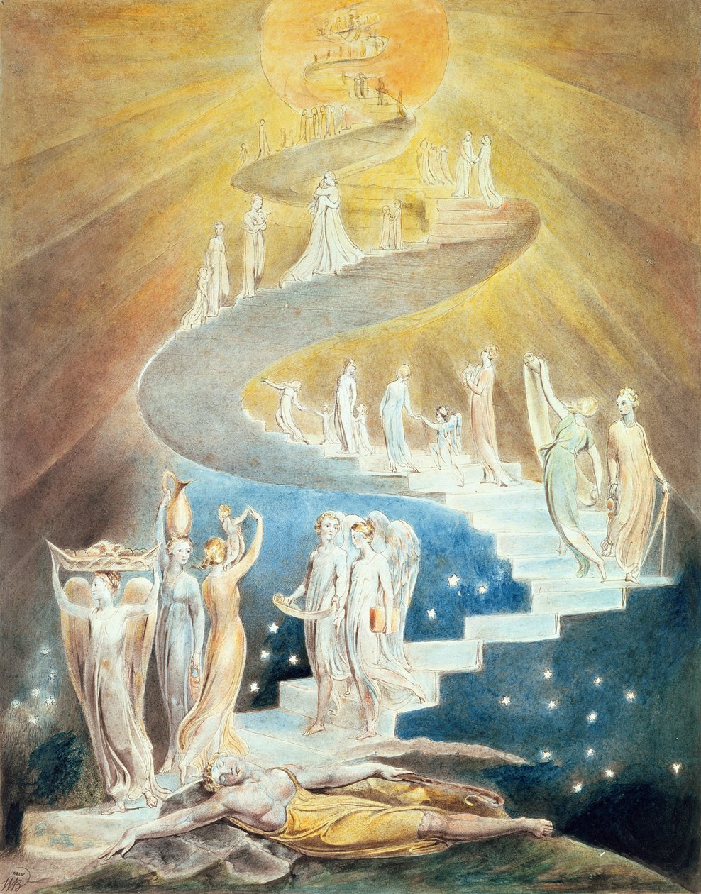 La escalera de Jacob de William Blake