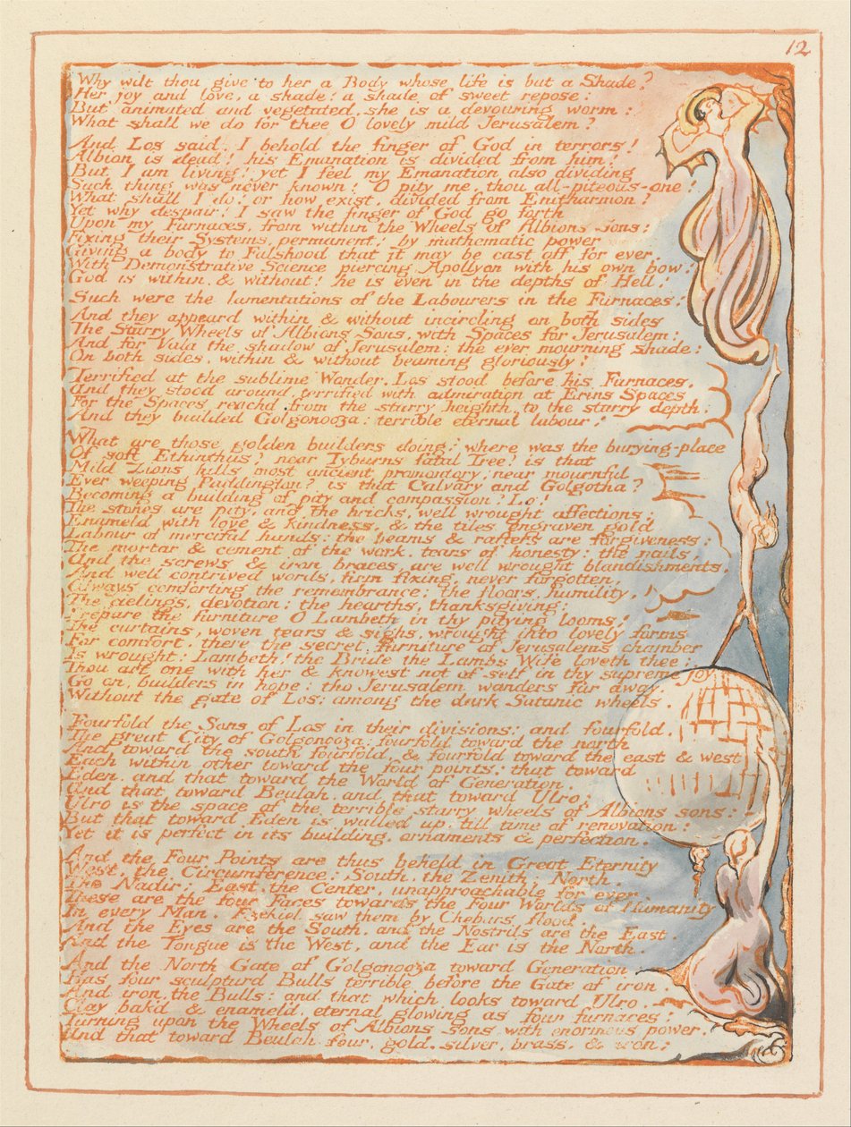 Jerusalén, Placa 12, ¿Por qué le das a ella...? de William Blake