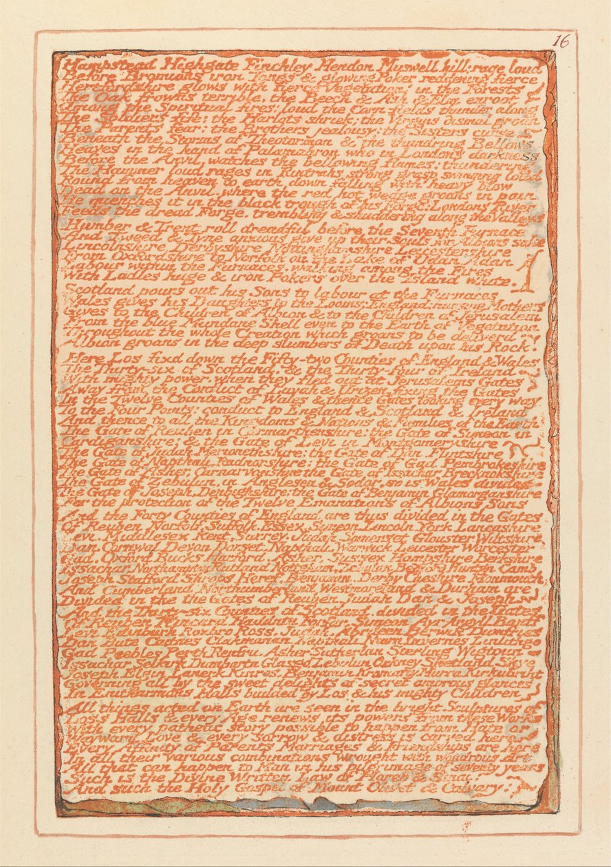 Jerusalén, Placa 16 de William Blake