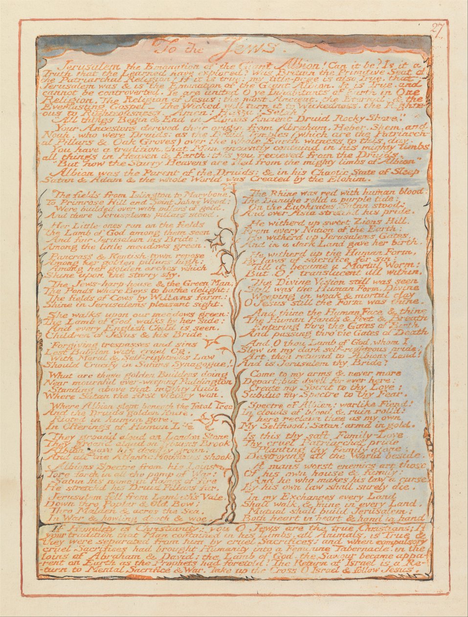 Jerusalén, Placa 27 de William Blake