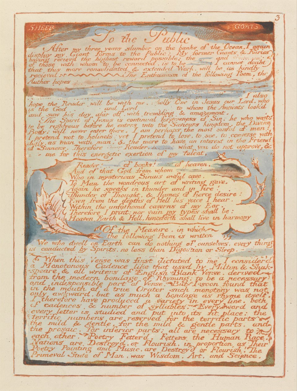 Jerusalén, Placa 3, Al Público de William Blake