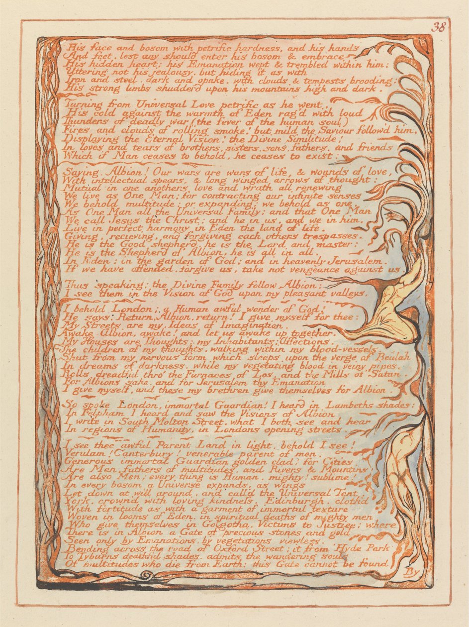 Jerusalén, Placa 38 de William Blake
