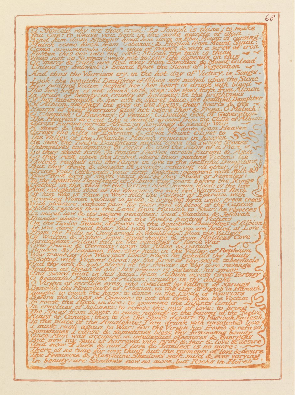 Jerusalén, Placa 68 de William Blake