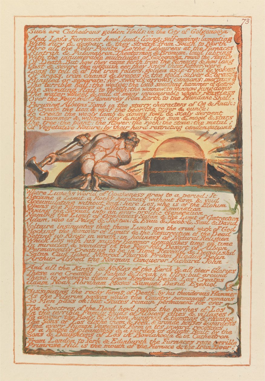 Jerusalén, Placa 73 de William Blake