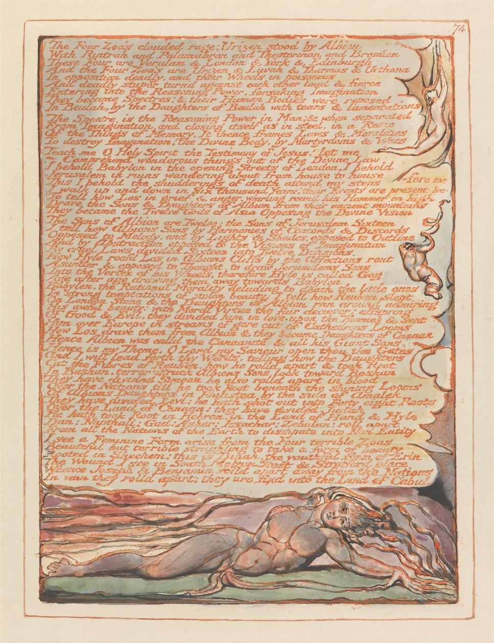 Jerusalén, Placa 74 de William Blake