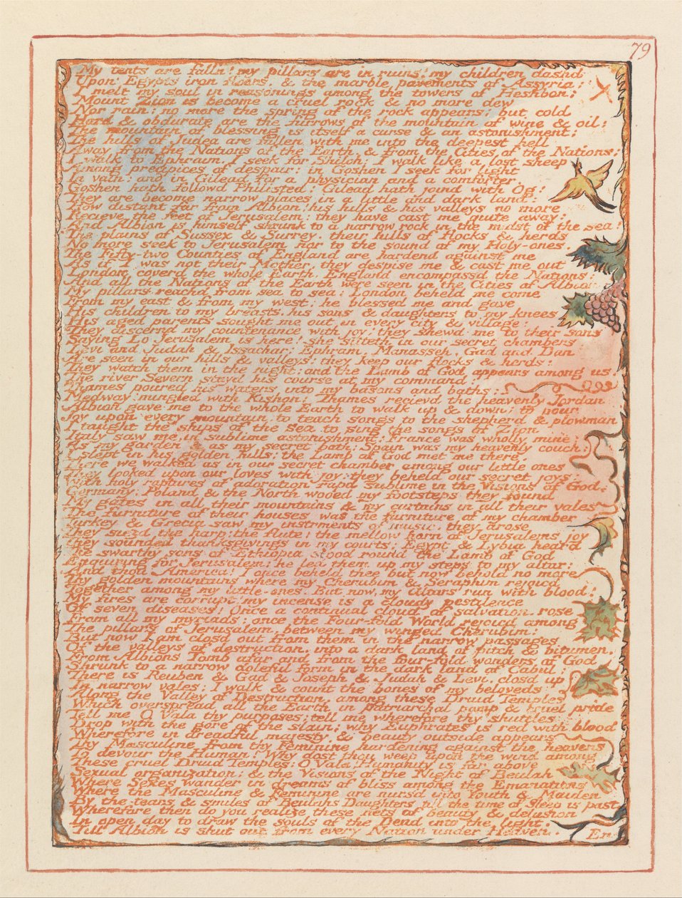 Jerusalén, Placa 79 de William Blake