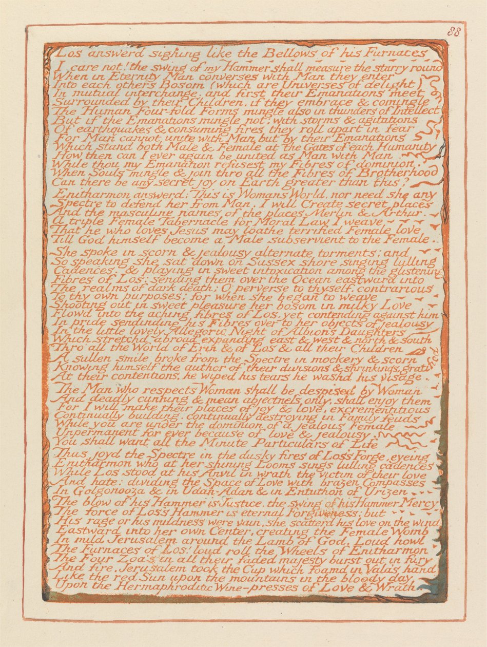 Jerusalén, Placa 88 de William Blake