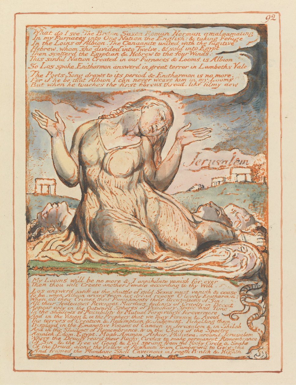 Jerusalén, Placa 92 de William Blake