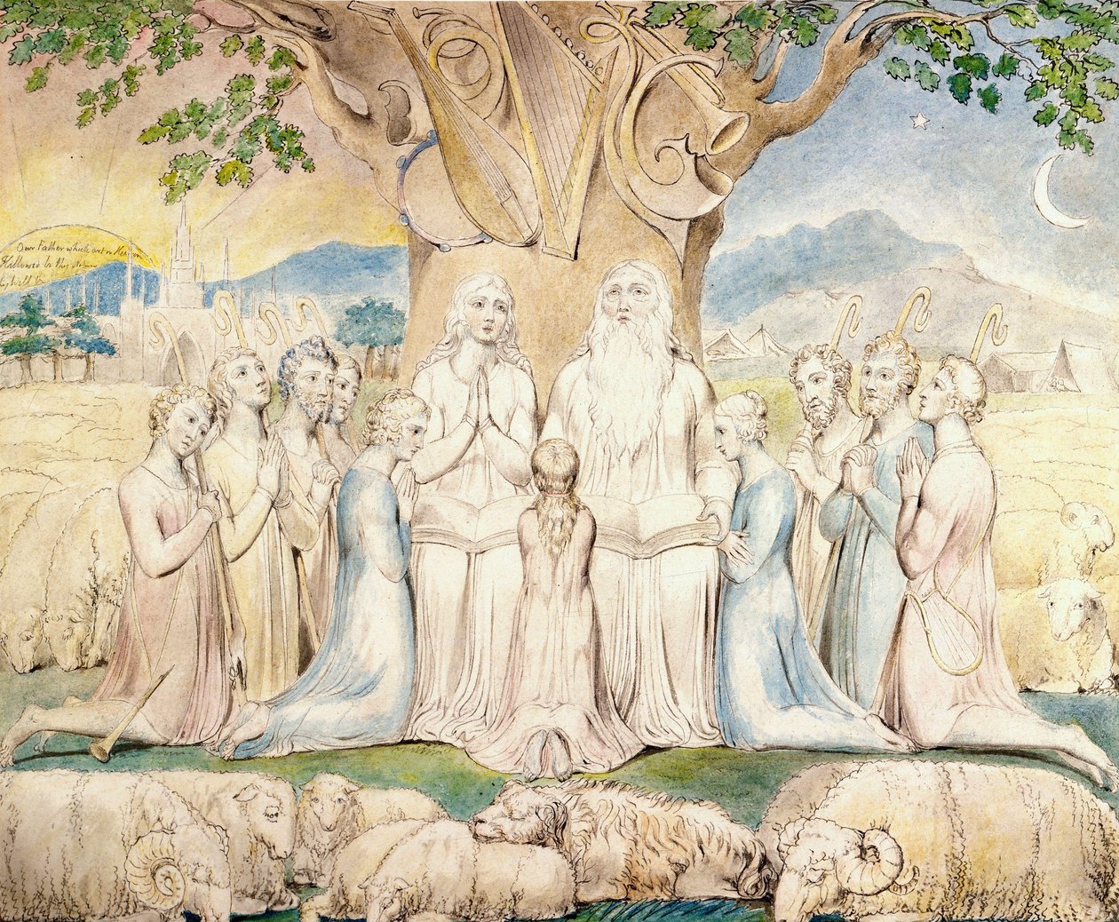 Job y su familia de William Blake