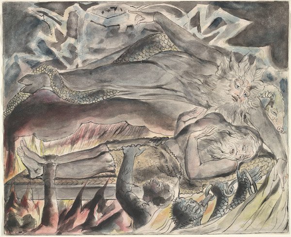 Los sueños malignos de Job de William Blake