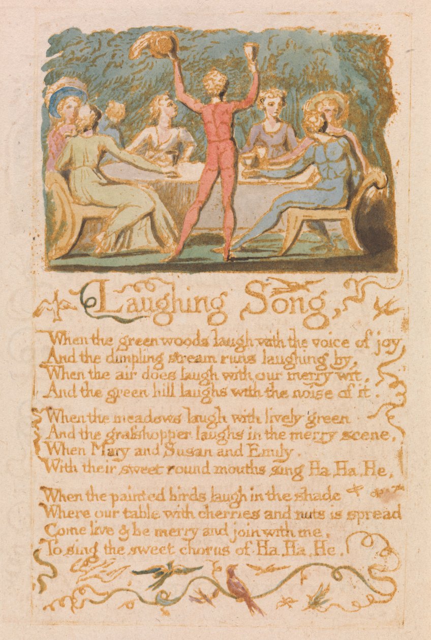 Laughing Song, placa 28 de Canciones de Inocencia, 1789 de William Blake