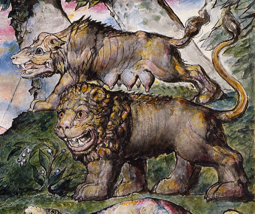León y lobo de William Blake