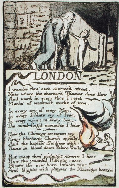 Londres, placa 51 (Bentley 46) de Canciones de Inocencia y de Experiencia (Copia Bentley L) 1789-94 de William Blake