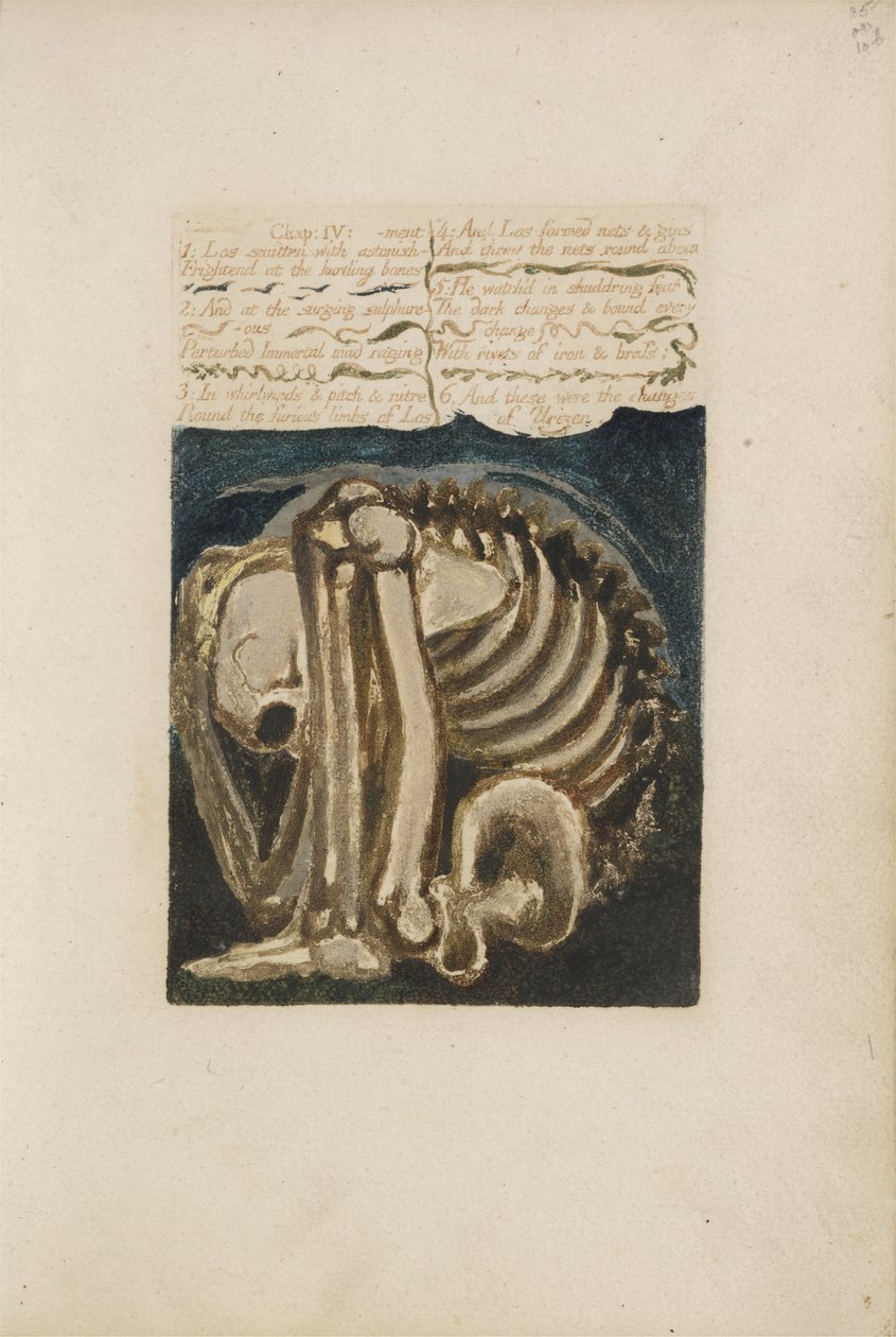 Los golpeados con asombro..., placa 12 de El Primer Libro de Urizen, 1794 de William Blake