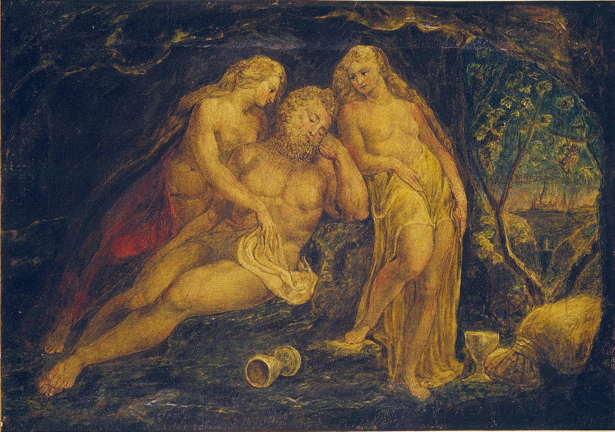 Lot y sus hijas de William Blake