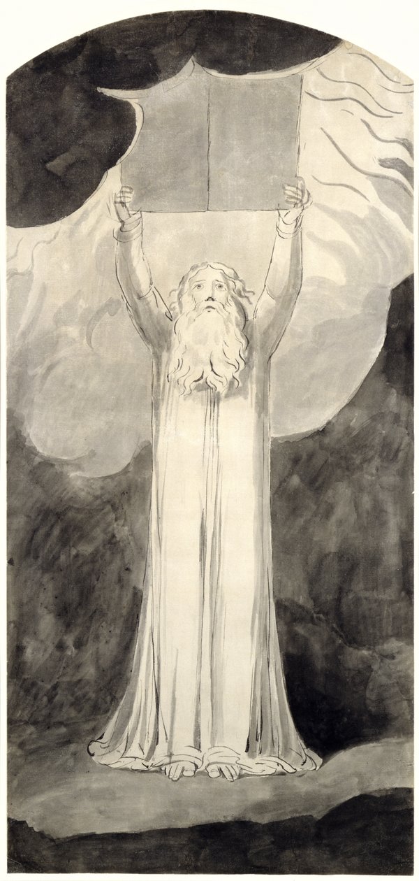 Moisés Recibiendo la Ley, c.1780 de William Blake