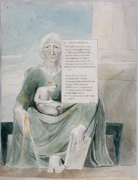 Oda a la adversidad, diseño 38 de Los poemas de Thomas Gray, 1797-98 de William Blake