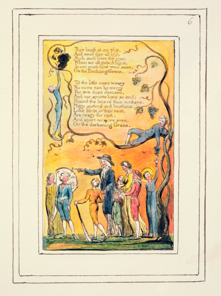 El Verde Resonante (cont.): placa 6 de Canciones de Inocencia y de Experiencia (copia R) c.1802-08 de William Blake