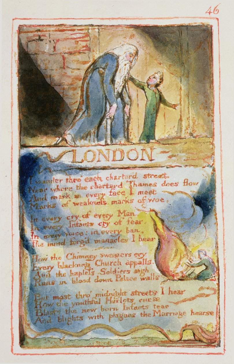 Londres: lámina 46 de Canciones de Inocencia y de Experiencia (copia AA) c.1815-26 de William Blake