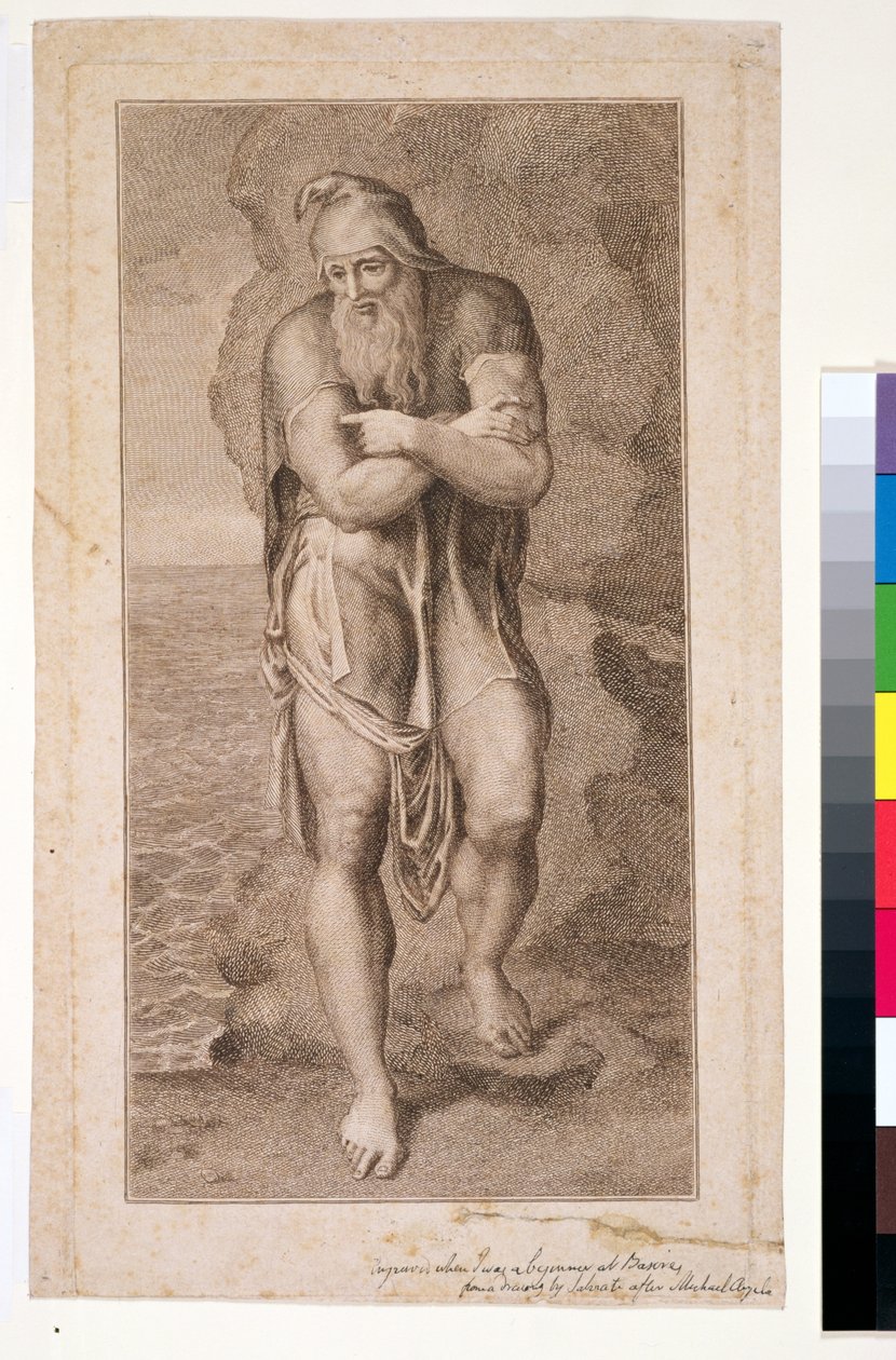 José de Arimatea entre las rocas de Albion, (1er estado), 1773 de William Blake
