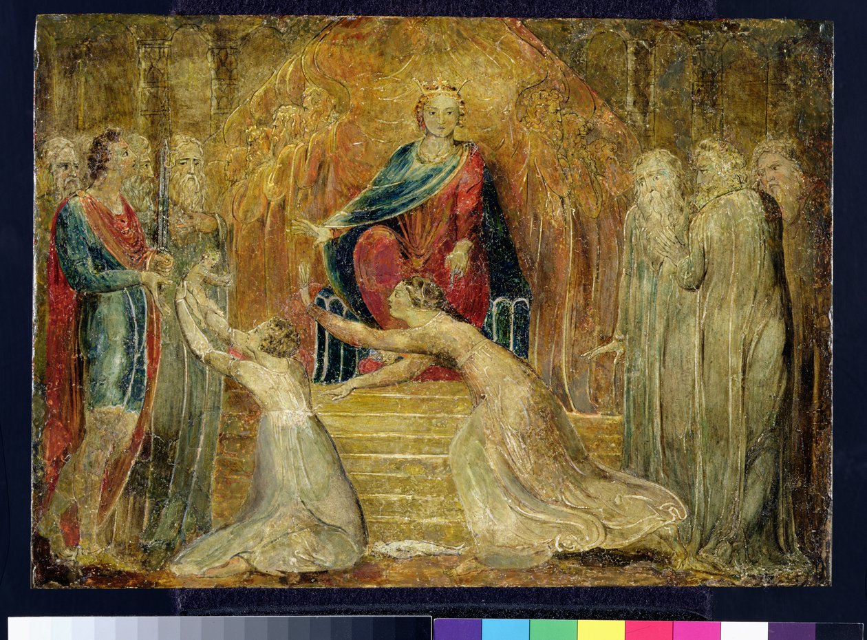 El juicio de Salomón, c.1800 de William Blake