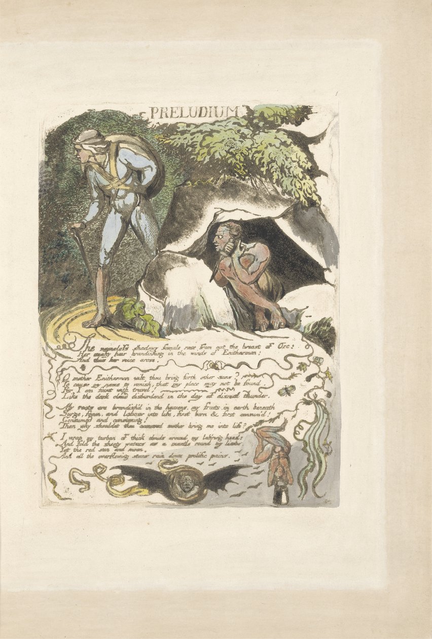 Preludium, lámina 3 de Europa. Una profecía, 1823 de William Blake