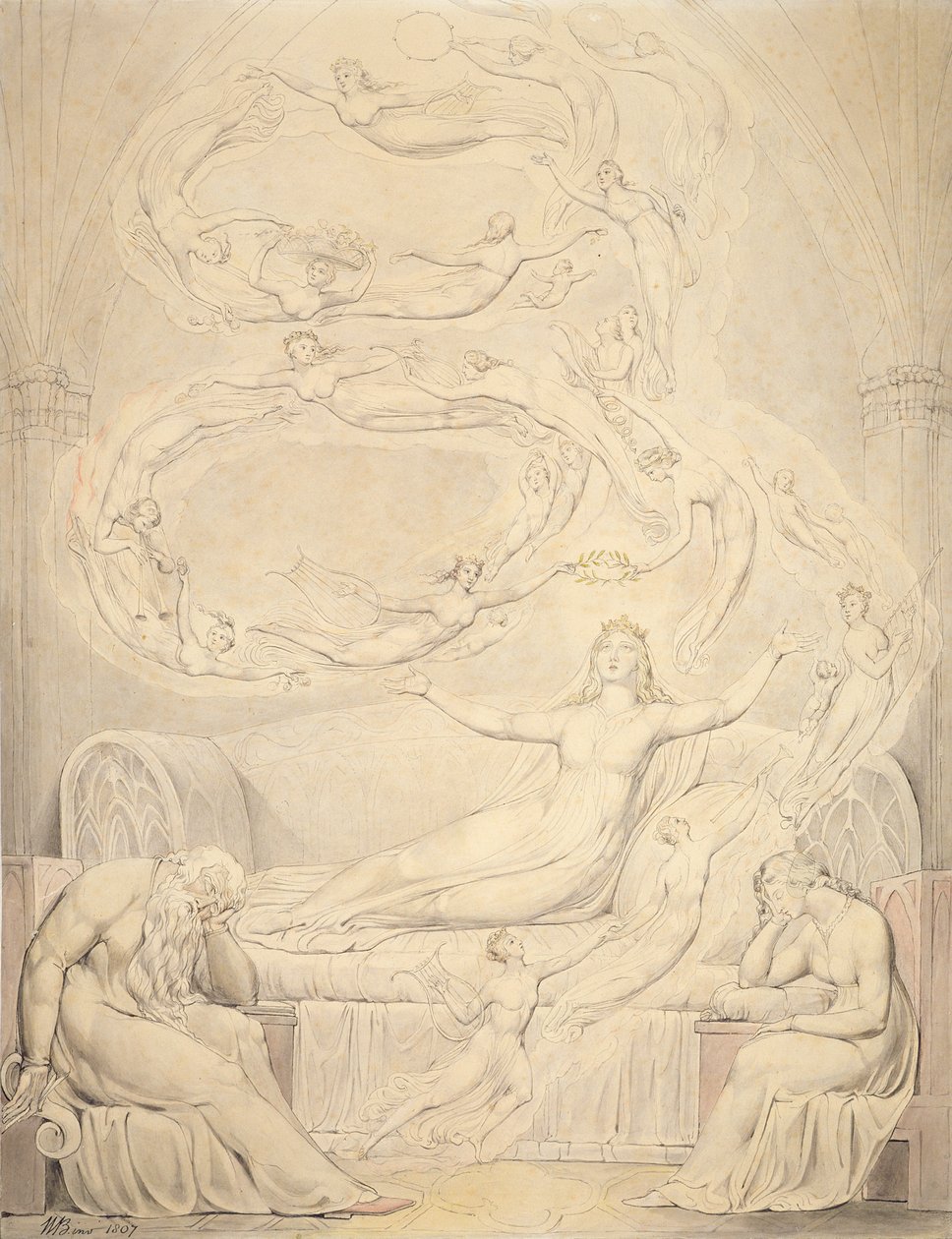 El sueño de la Reina Catalina, 1807 de William Blake