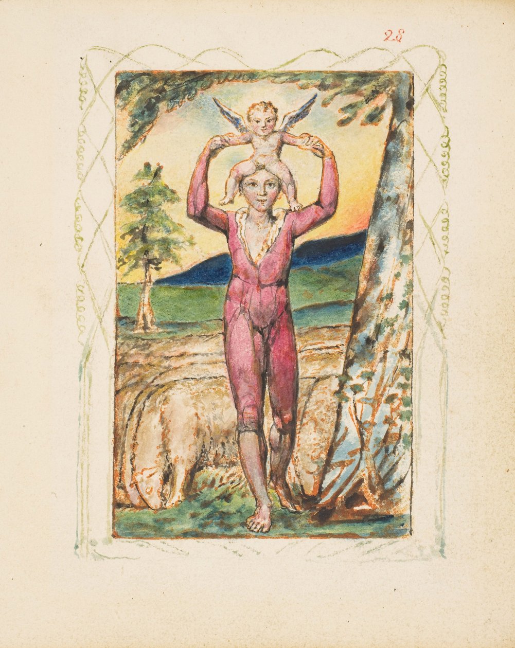 Canciones de experiencia: Portada, c.1825 de William Blake