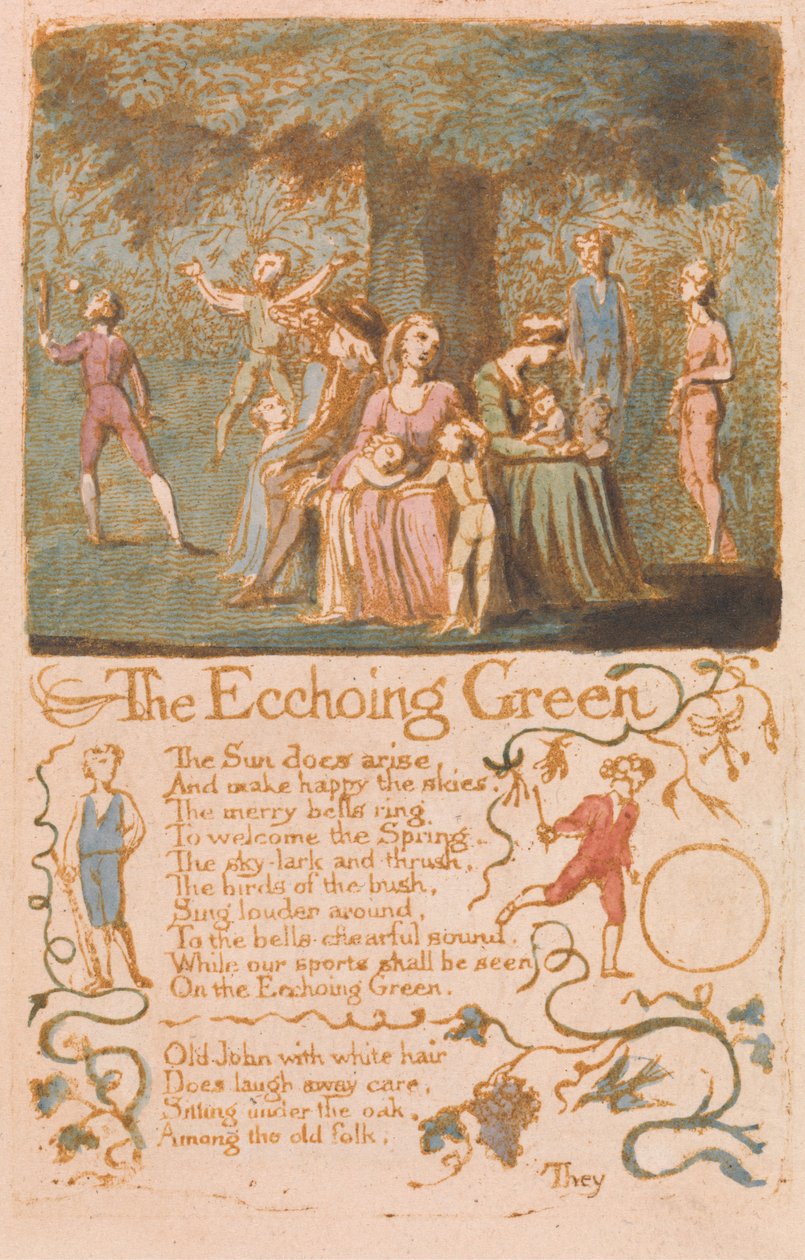 Canciones de Inocencia, Placa 10, El Verde Resonante (Bentley 6) de William Blake