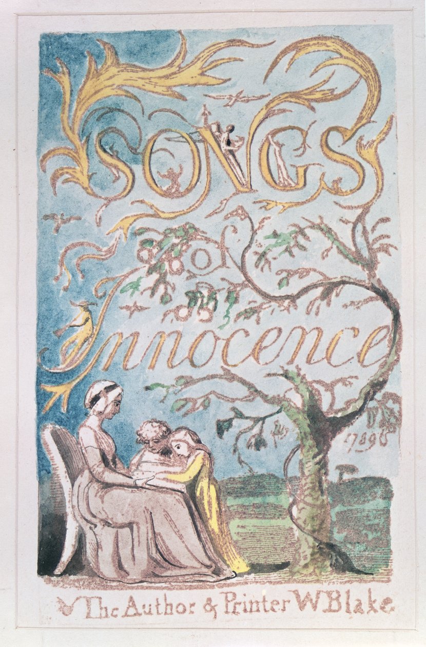 Canciones de Inocencia; Página de título de William Blake