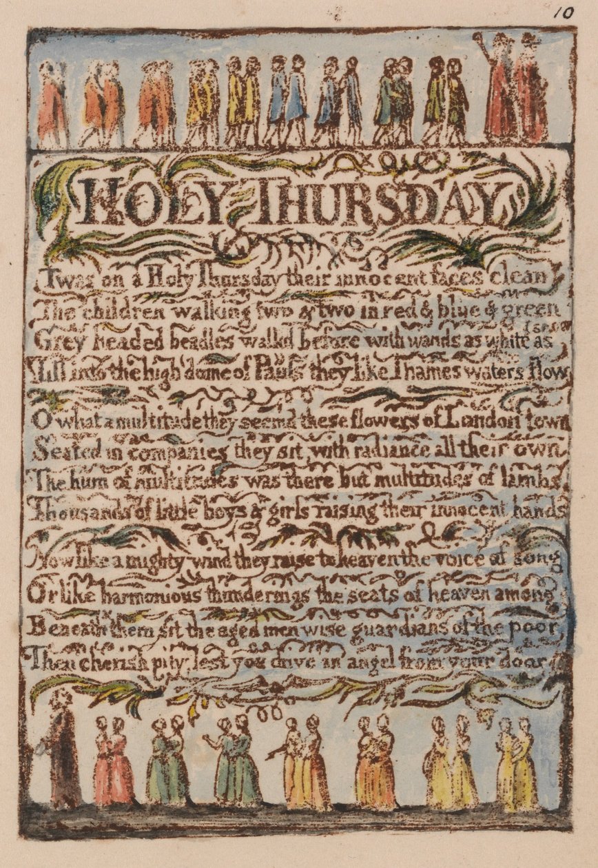 Canciones de inocencia y de experiencia, placa 10 de William Blake