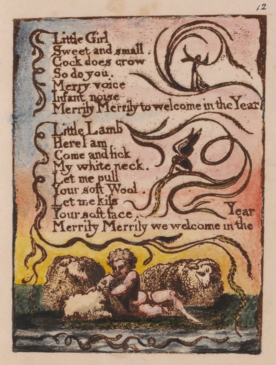 Canciones de inocencia y de experiencia, placa 12, Primavera (Bentley 23) de William Blake
