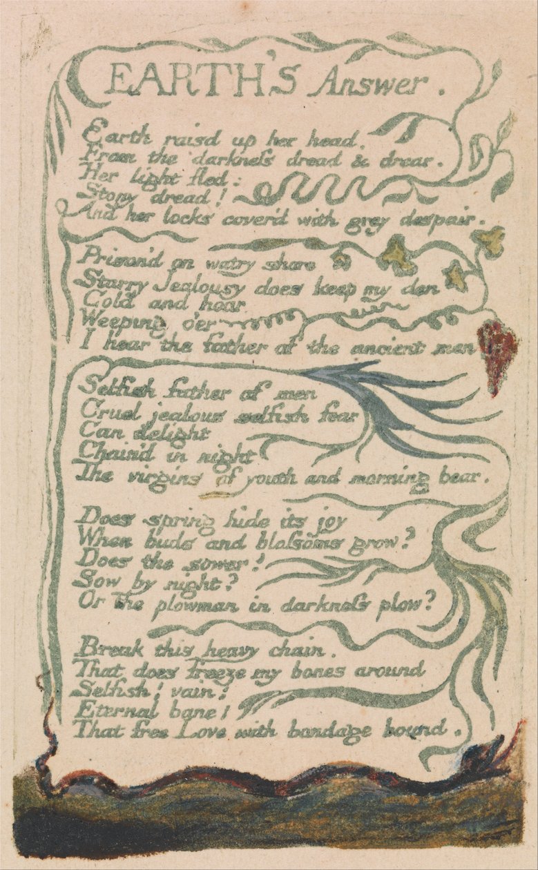 Canciones de inocencia y de experiencia, placa 35 de William Blake