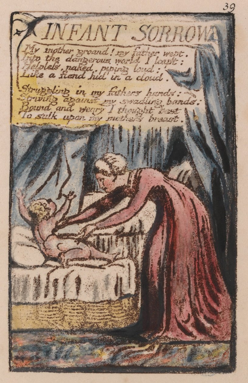 Canciones de Inocencia y de Experiencia, Placa 39, Pena Infantil (Bentley 48) de William Blake