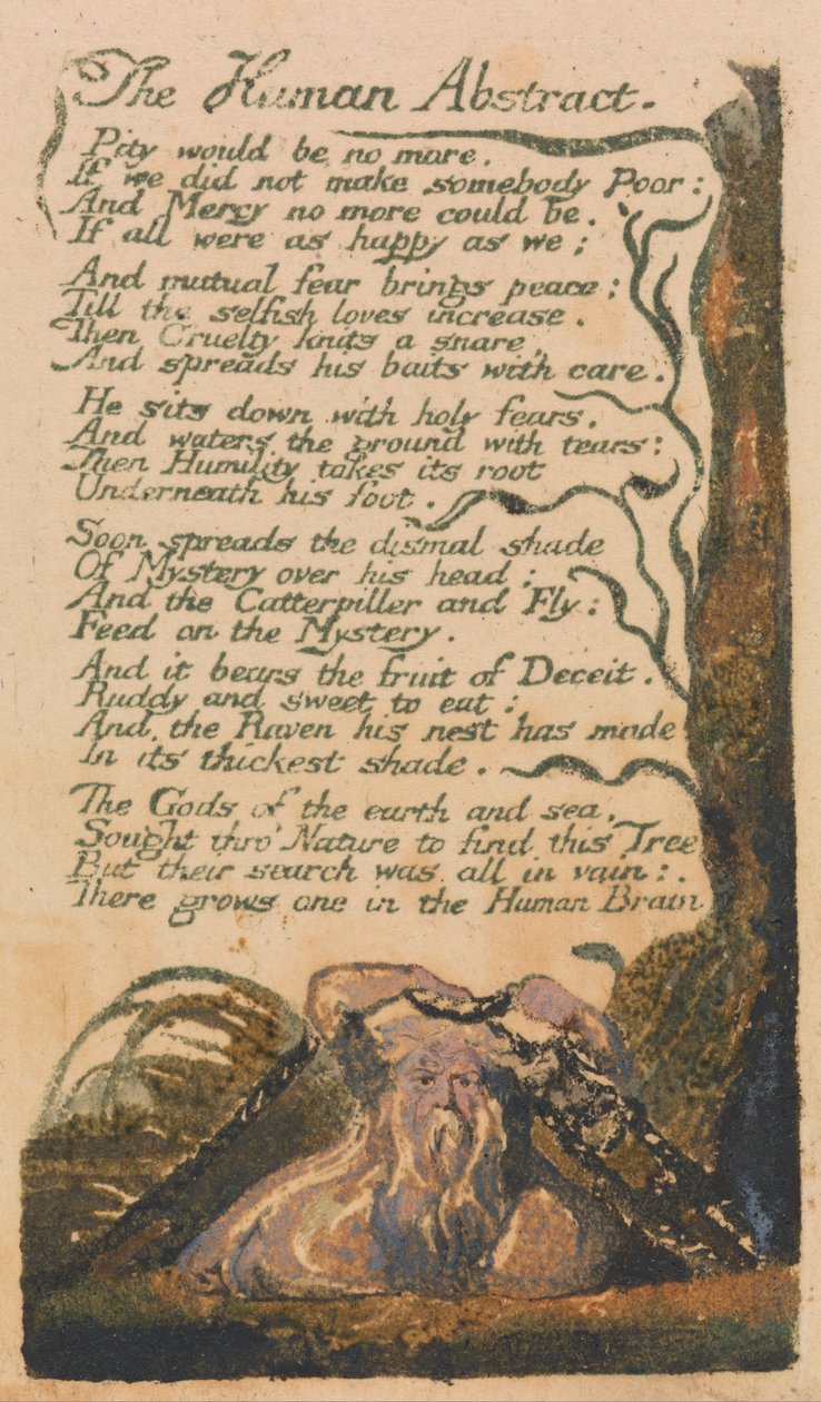 Canciones de Inocencia y de Experiencia, Placa 46, El Humano Abstracto (Bentley 47) de William Blake