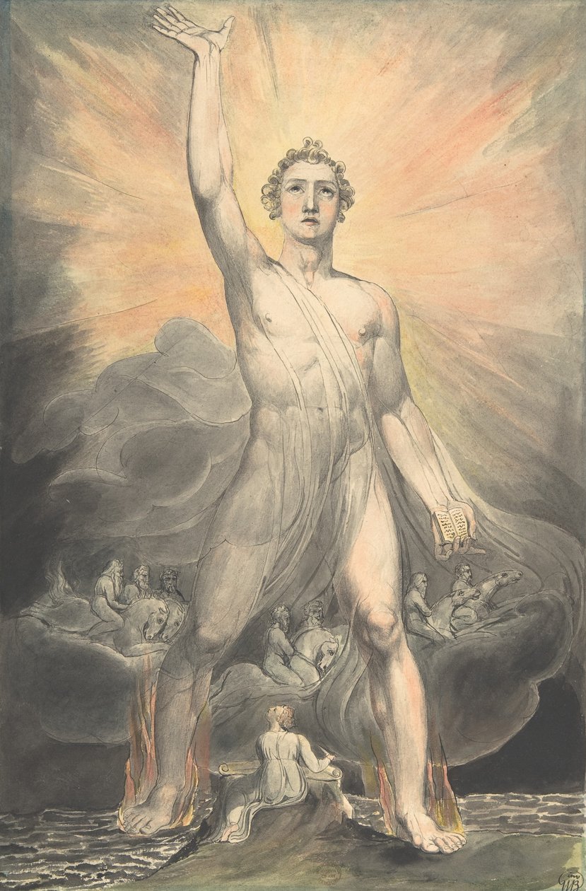 El ángel de la revelación, c.1805 de William Blake