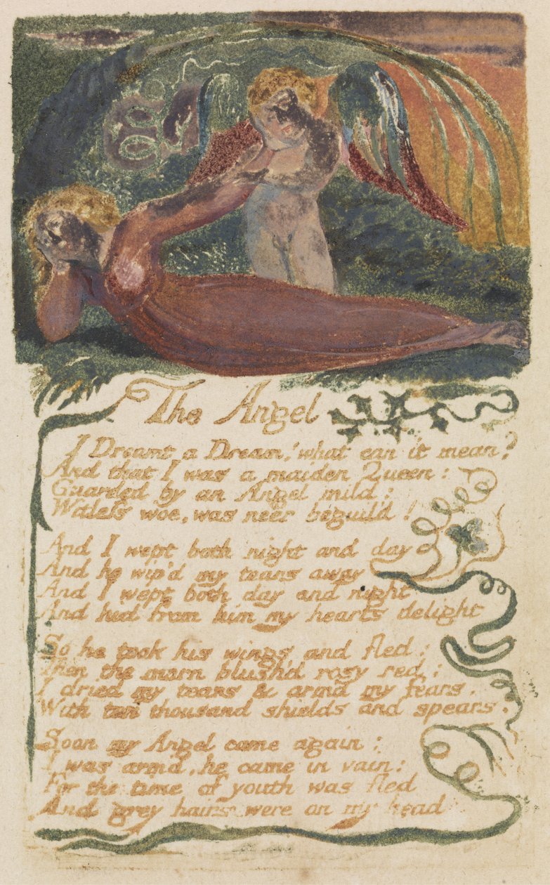 El Ángel, placa 39 de Canciones de Experiencia, 1794 de William Blake